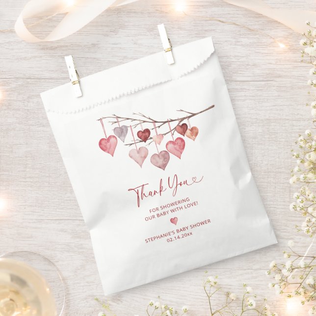 Little Sweetheart Valentines Baby Shower Favor Bag (Clipped)