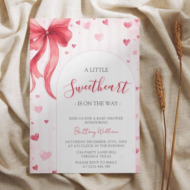 Little Sweetheart Valentines Baby Shower  Invitation (Creator Uploaded)