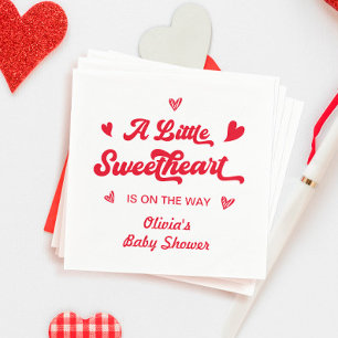 Little Sweetheart Valentines Baby Shower Neutral Napkins