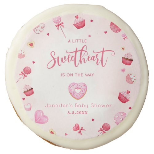 Little Sweetheart Valentines baby shower Sugar Cookie