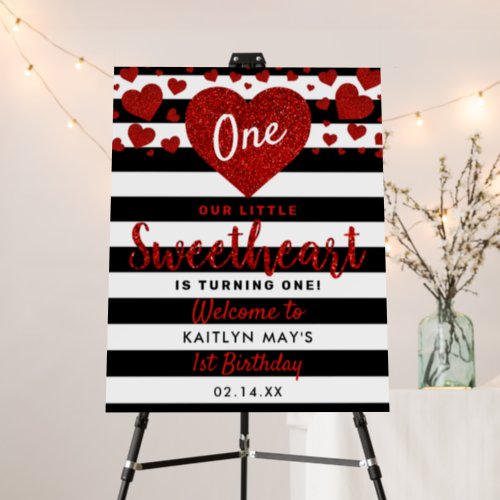 Little Sweetheart Valentines Day Any Age Birthday Foam Board