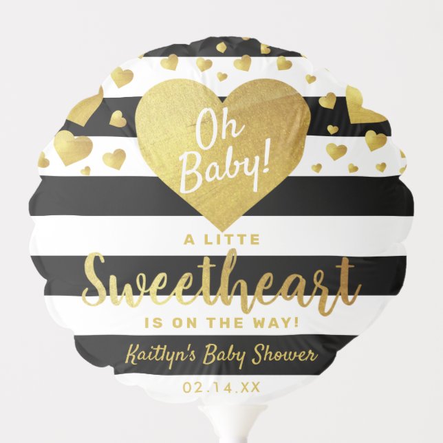 Little Sweetheart Valentine's Day Baby Shower Balloon (Front)