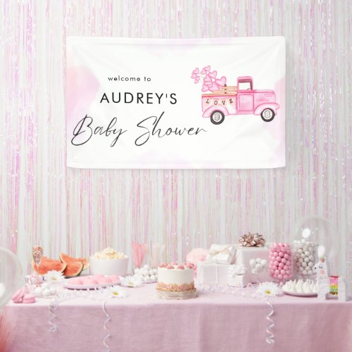 Little Sweetheart Valentines Day Baby Shower  Banner