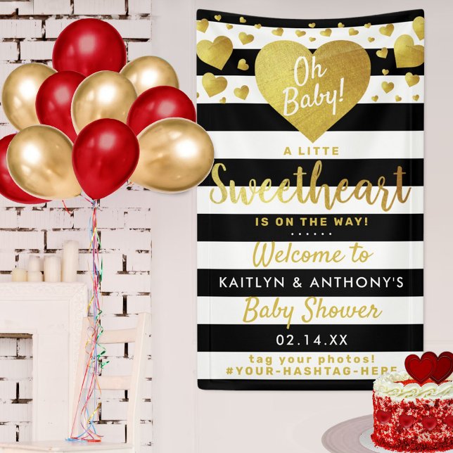 Little Sweetheart Valentine's Day Baby Shower Banner (Creator Uploaded)