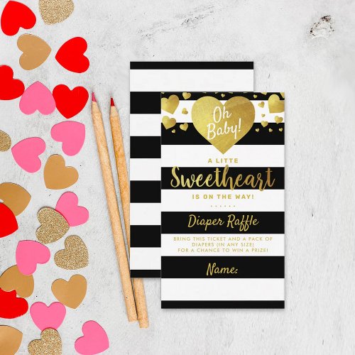 Little Sweetheart Valentines Day Baby Shower Enclosure Card