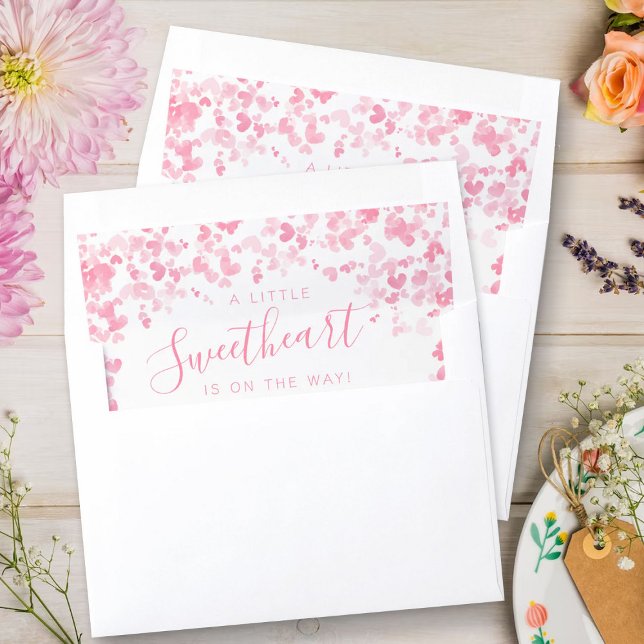 Little Sweetheart Valentine's Day Baby Shower Envelope Liner (Creator Uploaded)