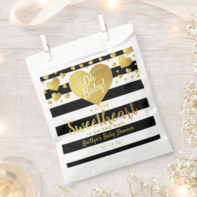 Little Sweetheart Valentine's Day Baby Shower Favor Bag (Clipped)