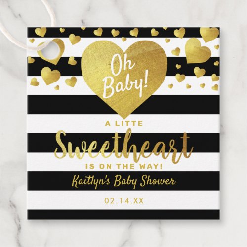 Little Sweetheart Valentines Day Baby Shower Favor Tags