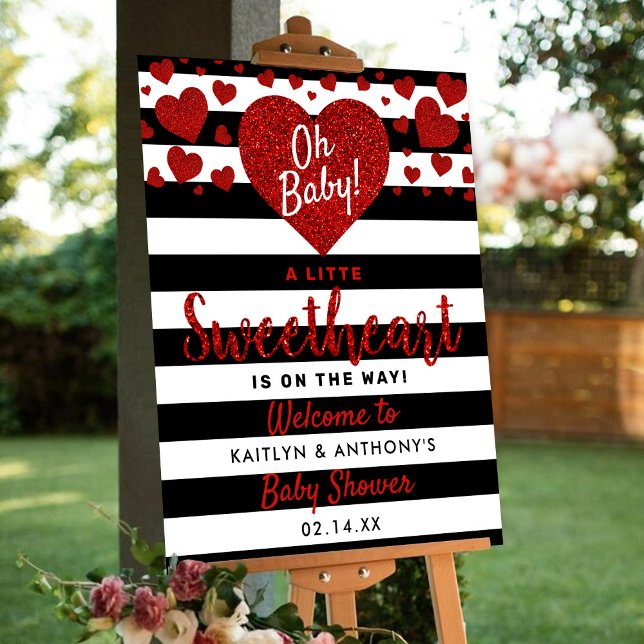 Little Sweetheart Valentine's Day Baby Shower Foam Board (Creator Uploaded)