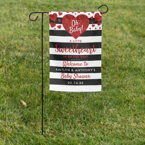Little Sweetheart Valentine's Day Baby Shower Garden Flag