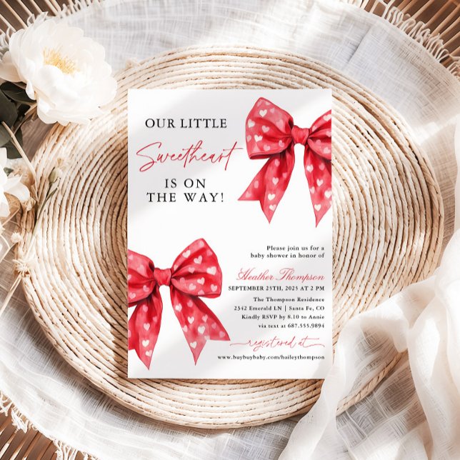 Little Sweetheart Valentines Day Baby Shower Invitation (Creator Uploaded)