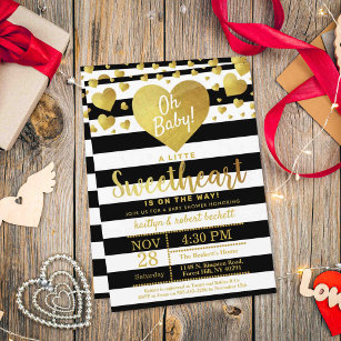 Little Sweetheart Valentine's Day Baby Shower Invitation