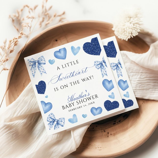 Little Sweetheart Valentines Day Baby Shower Napkins (Creator Uploaded)