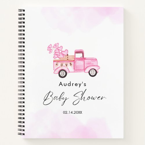 Little Sweetheart Valentines Day Baby Shower   Notebook