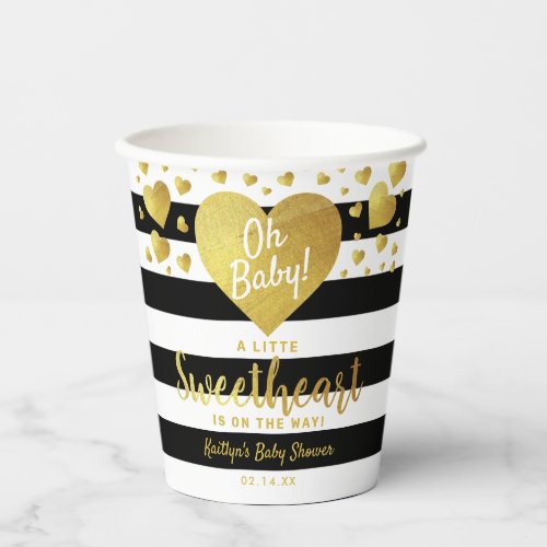 Little Sweetheart Valentines Day Baby Shower Paper Cups