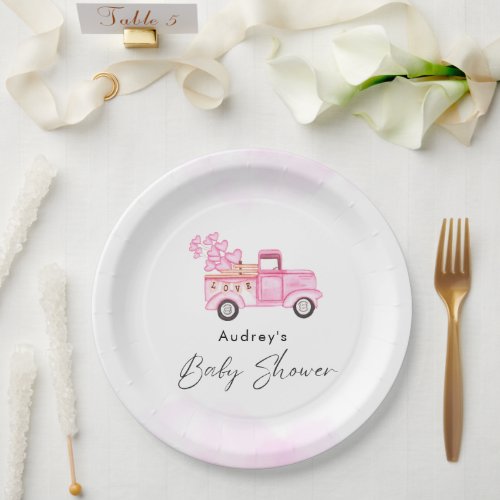 Little Sweetheart Valentines Day Baby Shower  Paper Plates