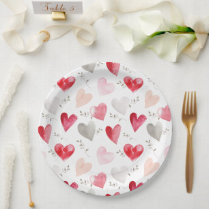 Little Sweetheart Valentine's Day Baby Shower Paper Plates