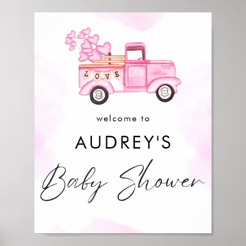 Little Sweetheart Valentines Day Baby Shower   Poster