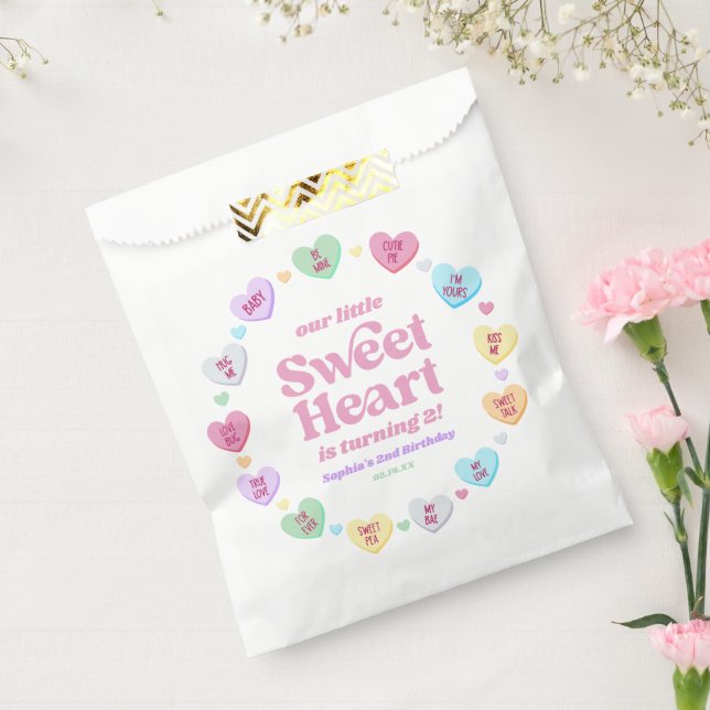 Little Sweetheart Valentine's Day Birthday Party Favor Bag (Sealed)