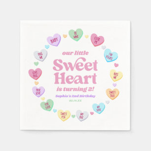 Little Sweetheart Valentine's Day Birthday Party Napkins