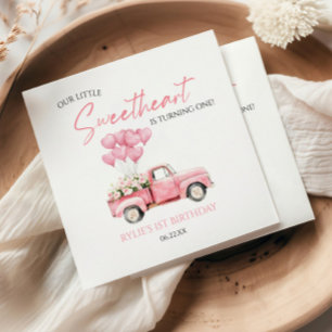 Little Sweetheart Valentine's Day Birthday Party Napkins
