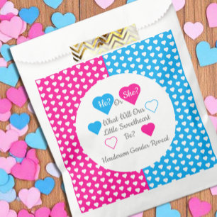 Little Sweetheart Valentine's Day Gender Reveal Favor Bag