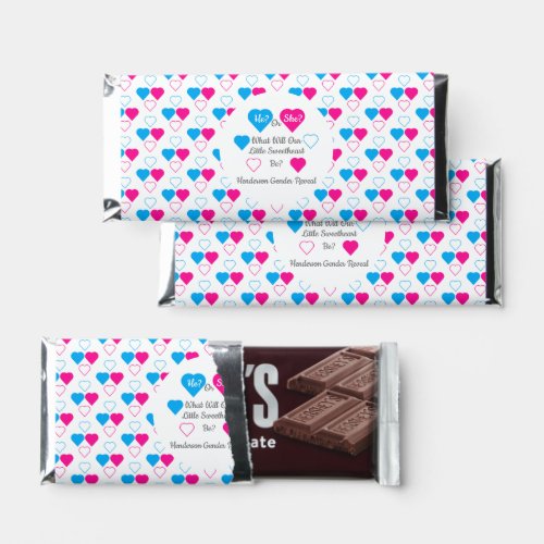 Little Sweetheart Valentines Day Gender Reveal Hershey Bar Favors