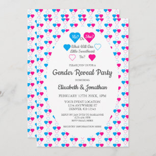 Little Sweetheart Valentine's Day Gender Reveal Invitation