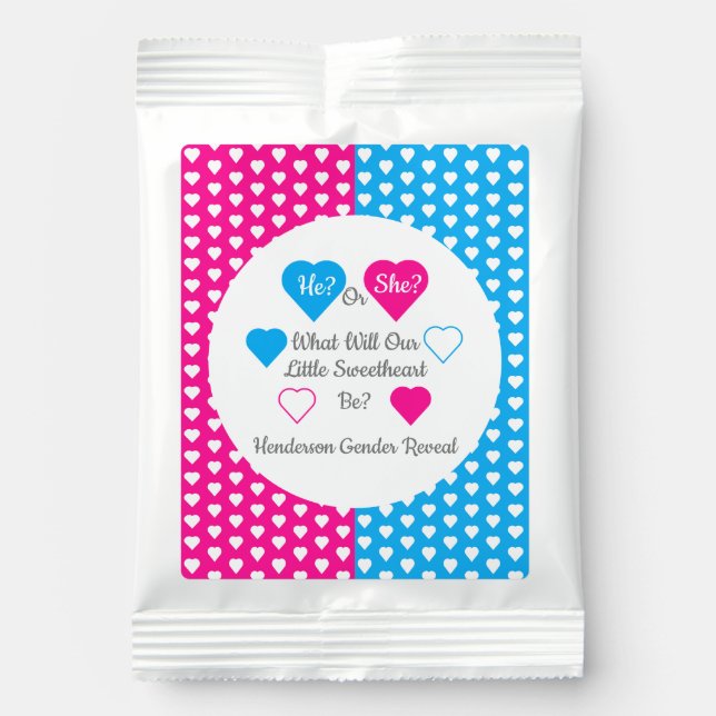 Little Sweetheart Valentine's Day Gender Reveal Lemonade Drink Mix (Front)