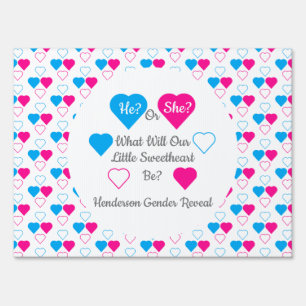 Little Sweetheart Valentine's Day Gender Reveal Sign