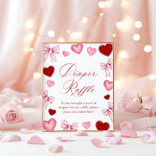 Little Sweetheart Valentines Diaper Raffle Sign
