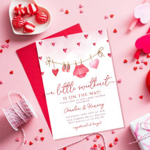 Little Sweetheart Valentines Girl Baby Shower