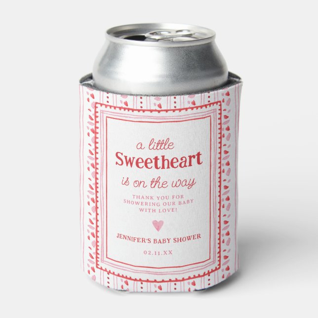 Little Sweetheart Valentine's Shower Favors Can Cooler (Can Front)