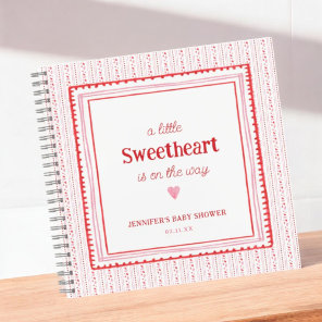 Little Sweetheart Valentine's Shower Guestbook Notebook