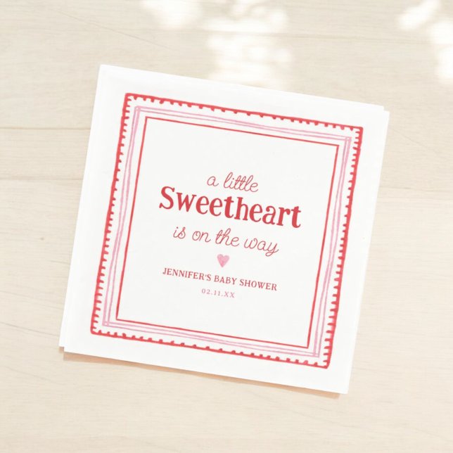Little Sweetheart Valentine's Shower Napkins (Creator Uploaded)