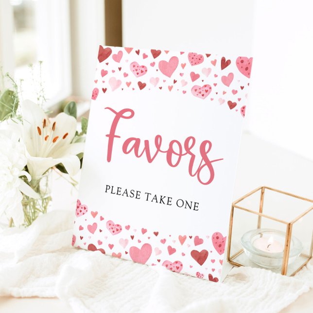 Little Sweethearts Valentine Baby Shower Favors Pedestal Sign (Creator Uploaded)
