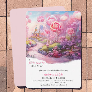 Little Sweetie Candyland Fairytale Baby Shower Invitation