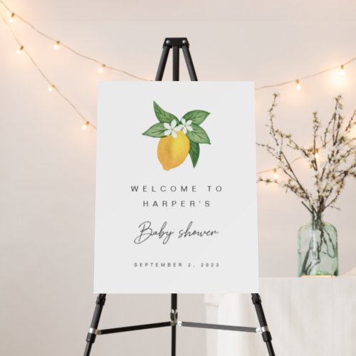 Little sweetie citrus Baby Shower Welcome Sign