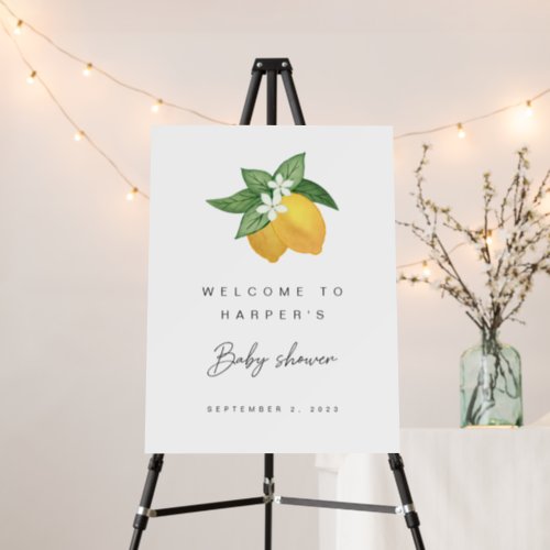 Little sweetie citrus Baby Shower Welcome Sign