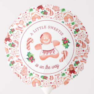 Little Sweetie Gingerbread Christmas Baby Shower Balloon