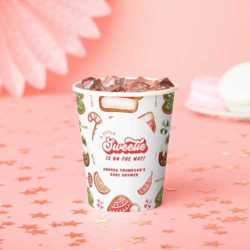 Little Sweetie Gingerbread Christmas Baby Shower Paper Cups