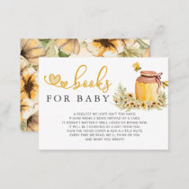 Little Sweetie Honeybee Baby Shower Book Request  Enclosure Card