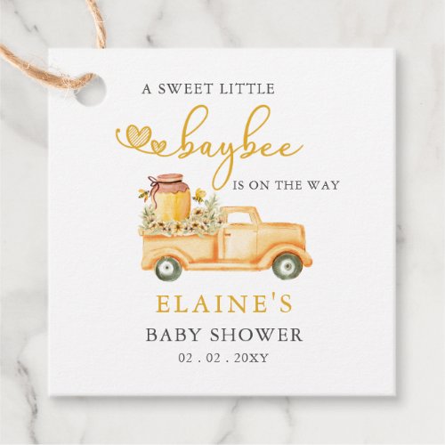 Little Sweetie Is On The Way Honeybee Baby Shower  Favor Tags