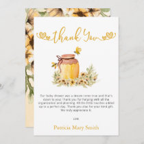 Little Sweetie Is On The Way Honeybee Baby Shower  Thank You Card