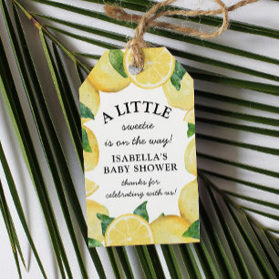 Little Sweetie Lemon Baby Shower Gift Tags