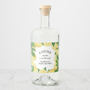 Little Sweetie Lemon Baby Shower Liquor Bottle Label