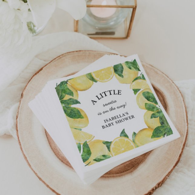 Little Sweetie Lemon Baby Shower  Napkins (Creator Uploaded)