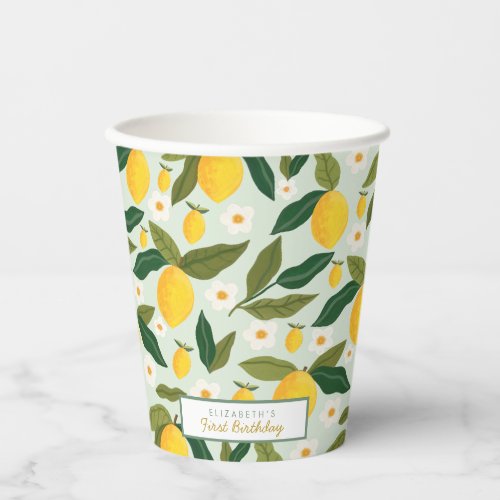 Little Sweetie Lemon Birthday Paper Cups