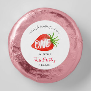 Little Sweetie Strawberry 1st Birthday Dipped Oreo Cookie Favors