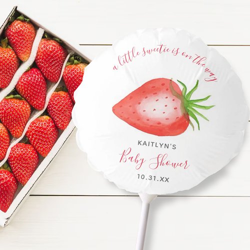 Little Sweetie Strawberry Baby Shower Balloon